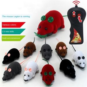 rc мышь для кошек оптовых-8 цветов беспроводной пульт дистанционного управления RC электронные крысиные мыши мыши игрушка для Cat Щенок подарок Y1214