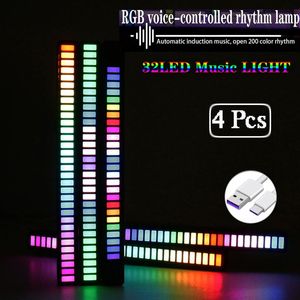 ingrosso collegando luci led-Luci notturne Led Bluetooth app connect V USB RGB Musica Musica Auto Decorazione Auto Rhythm Pickup Lampada Voice attivato Controllo del suono