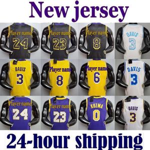 los angeles lakers großhandel-2021 LeBron James Anthony Kyle Davis Kuzma Los Angeles Lakers Kobe Bryant Basketball Jersey Earvin Shaquille Johnson