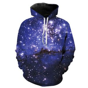 suéteres galaxy al por mayor-Moda para el Universo D Galaxy Starry Sky Hoodi Sudaderas Sweaters Long Sve Pullovers S XL Casual Traje Hombres LMS02 RF