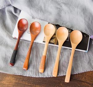 Wholesale honey accessories resale online - 13 cm High Quality Wooden Spoons Tea coffee Milk Honey Tableware Kitchen Accessories Cooking Sugar Salt Small Spoons RRE11813