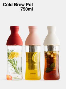 Wholesale brew bottle for sale - Group buy Coffee Pots Cold Brew Pot ml Filter In Bottle Glass Maker Extraction Mixing Ground With Cool Water