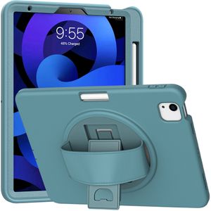 Premium Silikon Case for Air Pro Samsung Galaxy Tab S7 T870 T875 T970 T975 Stötskyddad täckning med penna Slot Swivel Kickstand