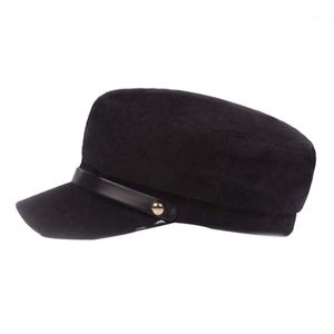 Boll kepsar vinter hattar kvinnor keps ull hatt kvinnlig knapp baseball solvisor svart fall