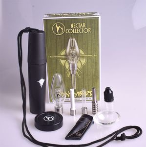 Mini Nectar Collector Smoking Kit with GR2 Titanium Nail Replacement Thread Quartz Ceramic Tip Oil Rig Concentrate Dab Straw Glass pipes