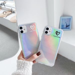 mobile phone cases with side printing heart For iPhone pro promax X XS XSMAX Plus Laser paper