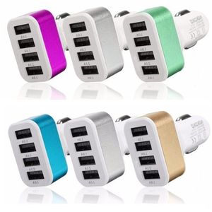 4 USB V A USB Autolader Universele Draagbare Power Adapter voor iPhone Samsung S8 S10 HTC GPS pc
