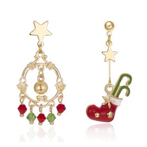 ingrosso ear sticks earrings-Stivali natalizi creativi Stivali da passeggio Stick Bell nappa Asymmetric Stud Orecchini Accessori personalizzati per le donne