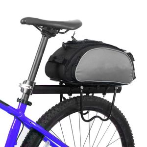 yol bisikleti çanta rafı toptan satış-13L Bisiklet Raf Çanta Su Geçirmez Bisiklet Arka Koltuk Kargo Çantaları MTB Yol Bisikleti Taşıyıcı Trunk Panniers Yüksek Kapasiteli Paket