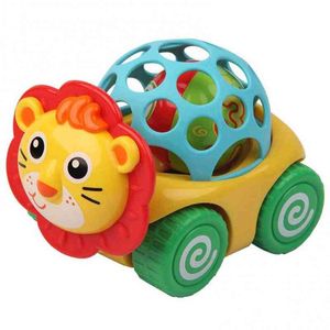 Baby rammelaar speelgoed leuke cartoon leeuw vorm baby rammelaar rol auto bal hand bel kinderen educatief spelen speelgoed G1213
