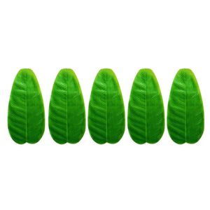 Mats Pads Simulering Bananblad Placemat Bordmatta Konstgjorda blad eller Hawaiian Luau Jungle Party Supplies Dekorationer Grön