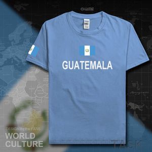 ülke modası toptan satış-Cumhuriyeti Guatemala Guatemala Erkekler T Gömlek Moda Formalar Ulus Ekibi Pamuk T shirt Spor Giyim Tees Ülke GTM X0621