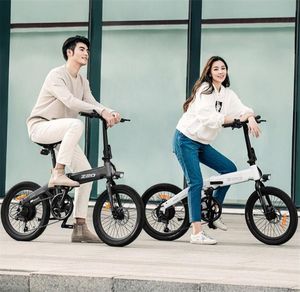EU在庫 HIMO Z20折りたたみ電気モープバイクE Bike Wモーター20インチ灰色の白い自転車バイク屋外スポーツ用