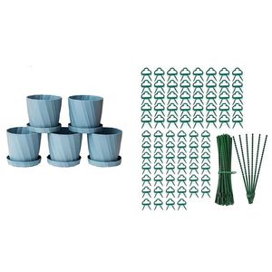 Other Garden Supplies Inch Plastic Planters Flower Pots With Saucers Set Plant Support Clamp And Clamp For Gardening