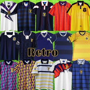 retro 1986 futbol formaları
 toptan satış-Scotland İskoçya Retro Futbol Forması ekipmanları Ev mavi kitleri SCOTLAND Retro Futbol Gömlek tops