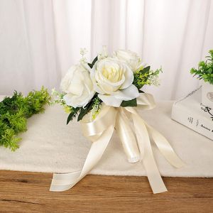 Wholesale artificial hydrangea rose bouquet for sale - Group buy Wedding Flowers Bouquet Bridal Silk Artificial Bouquets Hydrangea Roses Calla Lily For Accessories