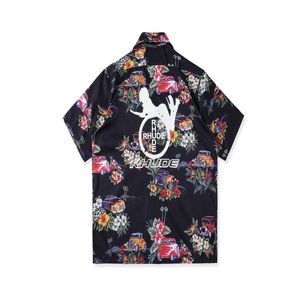 camisas hawaianas a juego al por mayor-2021 Rhudy Shirt Hawaiian Versión de alta partida Versión Camiseta Hombres Mujeres Calle Ropa Casual Playa Camisas