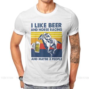 хип-хоп лошадь оптовых-Верховая езда Любовь Спорт Есть футболка для мужчин Мне нравится пиво гоночные может быть человека футболка хип хоп подарочная одежда уличная одежда xL мужские футболки