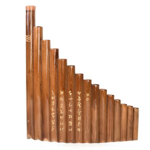 Handgemaakte pan fluit natuurlijke bamboe pijpen wind instrument slippers g wrench fluit pan folk muziekinstrument