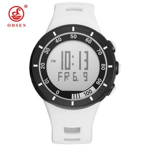 dalış çocuklar toptan satış-Marka Dijital LCD Beyaz Erkek Erkek İzle Reloj Hombre M Dalış Silikon Kayış Açık Spor Saatler Erkek Hediyeler Saatı