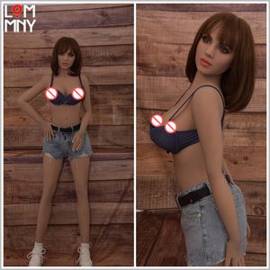 ingrosso bambola di tette-Lommny cm Lifelike Silicone Sex Doll Realistic Super Beauty Adult Toys Toys For Men Sexy Boobs Anus orale vaginale