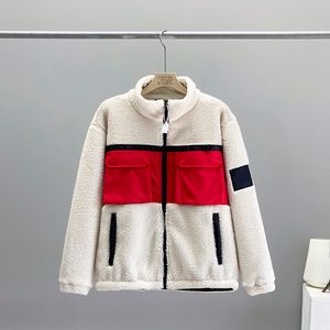 women coat jackets toptan satış-Erkek Moda Peluş Ceket Kadınlar Mektup Baskı Polar Ceketler Erkekler Kış Gökkuşağı Desen Swaetshirt Gençlik En Kaliteli Kürk Spor Tops