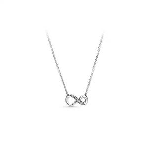 Brand New Eternal Symbol Necklace Original Box Suitable for Pandora Sterling Silver Chain Pendant necklace Ladies Gift Jewelry
