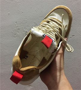 ayakkabı boy yarda toptan satış-Ayakkabı Çıktı Tom Sachs Craft Mars Yard TS NASA AA2261 Doğal Spor Kırmızı Akçaağaç Unisex Nedensel Boyutu