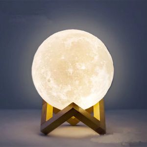ingrosso regalo romantico
-3D luna Stella Sky Light with Stand romantico luce notturna pollici dipinta lampada da comodino amante del ringraziamento del compleanno del compleanno