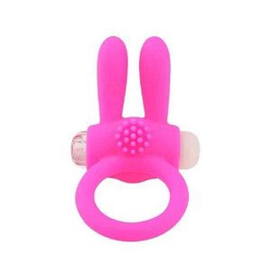 ingrosso vibrante cazzo di coniglio-NXY Vibrators Elastic Rabbit Penis Ring Ritardo Eiacco giocattoli del sesso per uomo Silicone Cock clitoride stimolare
