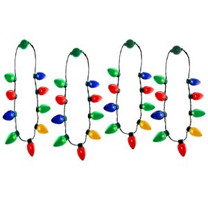 led necklace pendants venda por atacado-Colares de pingente pack LED luz acima Colar de bulbo de Natal escolhas perfeitas para festa celebração férias bar