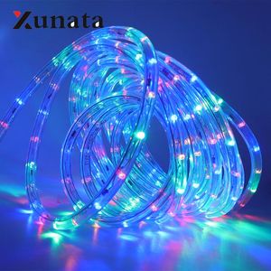 Strips AC220V V Round Wire Neon Strip LED Waterproof Sign Light Christmas Outdoor Rainbow Tube Rope
