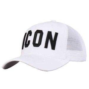 DSQICOND2夏のメッシュキャップ刺繍アイコン文字綿野球帽の高品質男性女性のトラック帽の白いお父さんの帽子