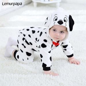 Dalmatian Cosplay Baby Clothes Romper Cartoon Puppy Dog Kigurumis Onesie born Boy Girl Jumpsuit Warm Halloween Costume