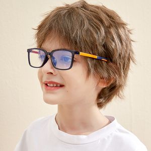 новые очки для мальчиков моды оптовых-5207 New TR90 Детская Анти Blu Blu Ray Очки Мода Мальчики и Девушки Плоские Линзы Удобные очки