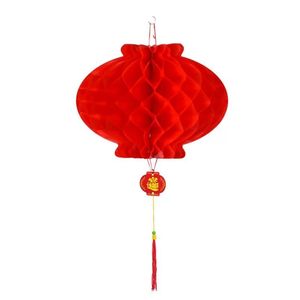 8 cm パーティー装飾中国の伝統的な赤い紙の提灯新年のお祝い用品祭りの結婚式の飾り