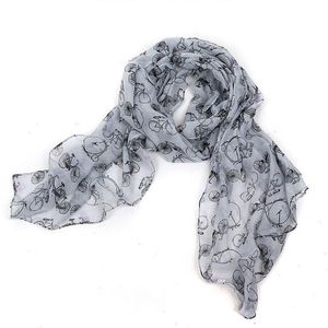 Wholesale bicycle wrap for sale - Group buy Scarves Spring And Autumn Fashion European American Style Bicycle Printing Pattern Silk Scarf Shawl Women