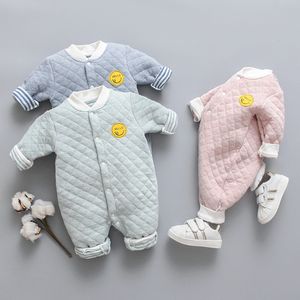 yeni doğmuş bebek bezleri toptan satış-2021 Yeni Doğan Bebek Kış Sıcak Tulum Karikatür Yumuşak Pamuk Tulum Bebek Bebek Erkek Kız Uzun Kollu Kalın Giysi Dış Giyim X2