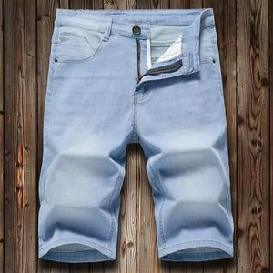 denim-shorts modelle großhandel-Männer Jeans Schockierende Preis Explosionsmodelle von Mid Pants Stretch Business Thin Sommer Hellblau Größe Denim Shorts Männer