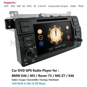 Spelare tums pekskärmsbil DVD radio Ljud för E46 m3 med multimediasystem GPS navigering p BT RDS Mirror Link SWC