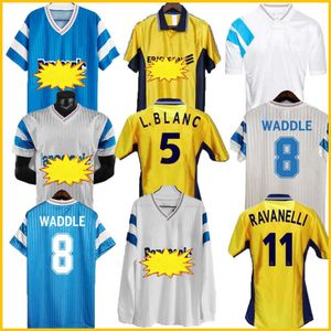 1998 Olympique de Marseille Retro Soccer Jersey L Blanc Pires Maurice Blanc Ravanelli Galas Classic Vintage Voetbal Shirt