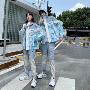 Paar slijtage mode merk jas heren herfst klasse uniform set college ins leisure hong kong stijl student sport jas