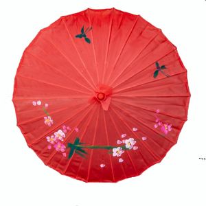 82 CM Artificial Oil Paper Umbrellas Silk Cloth Wooden Handle Umbrella Dance Cosplay Prop Umbelliferae Chinese Style SEAWAY RRF12621