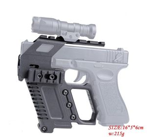 silah cihazı toptan satış-Silah Tabanca G17 G18 G19 Genişletme Yükleme Cihazı Oyuncaklar Sight Dağı Karabina Dönüşüm Kiti Taktik Ekipman Aksesuarları
