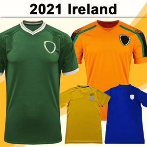 футбольные майки оранжевые оптовых-2021 Национальная команда Ирландии Специальное издание Мужские футбольные трикотажки Collins McGoldrick Home Green прочь Оранжевый футбол футбол Всемирная предварительная униформа
