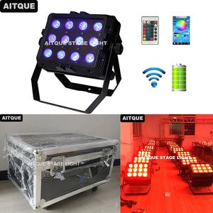 ingrosso uplight all'aperto.-Effetti Hall Outdoor Hall Recargable Party City Color Light x18w RGBWA UV in1 LED Batteria Wall Rondella Wedding Uplighting Flycase