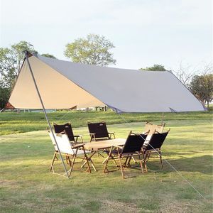 kamp çadırı mandalları toptan satış-520 cm Tente Destek Kutup Ile Halat Peg Su Geçirmez Tarp Parti Çadır Gölge Bahçe Güneşlik Açık Kamp Güneş Barınak Plaj Pergola Hamak