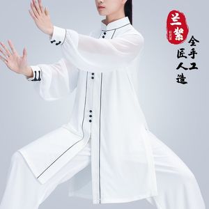performance élégante achat en gros de Les vêtements de Chenjiagou Taiji sont lâches et élégants Nouveaux styles âgés d âge moyen Hommes Femmes Effectuer des arts martiaux chinois en été