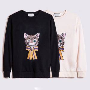 moletom do gato das mulheres venda por atacado-2021 designer inverno esportes camisola hoodies atacado homens bonitos gato bordado amantes mulheres clássico
