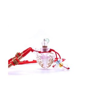 Hanger kettingen aromarherherapie huidverzorging ketting mini parfum lege hartvormige fles hangers etherische olieglas